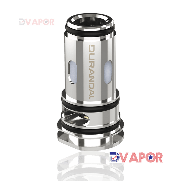 Durandal replacement coil pack by HorizonTech for vape devices, showing three coils with metal and cotton wicks.