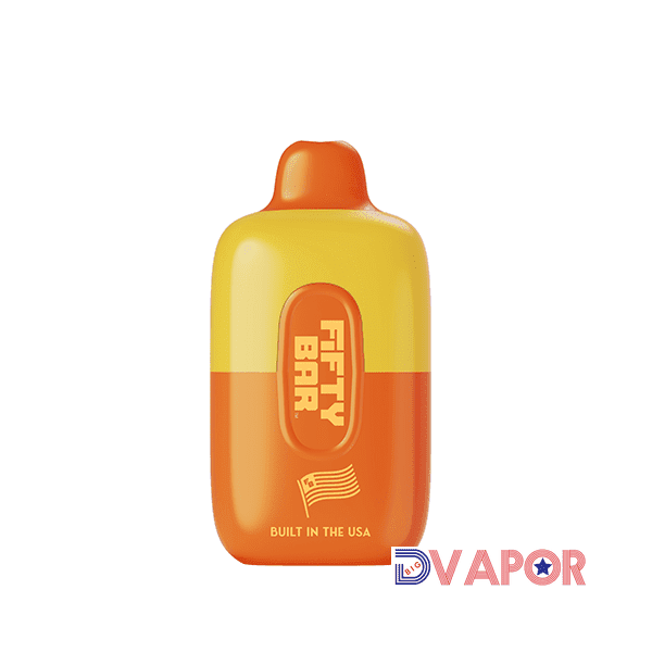 Fifty Bar 6500 Disposable Vape, sleek design with colorful branding and mouthpiece, designed for easy vaping on the go.