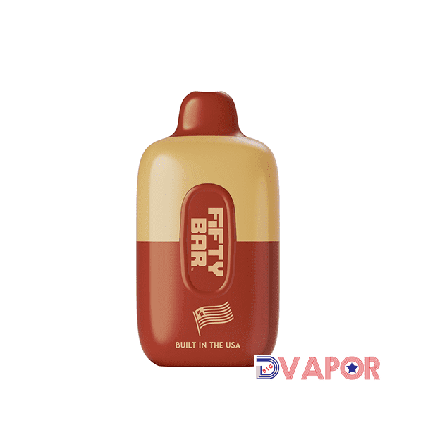 Fifty Bar 6500 Disposable Vape device with colorful design, compact size, and built-in mouthpiece for easy vaping.