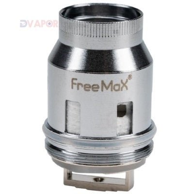 Three FreeMax Kanthal Mesh Pro replacement coils for vape devices, showcasing the coil design and packaging.