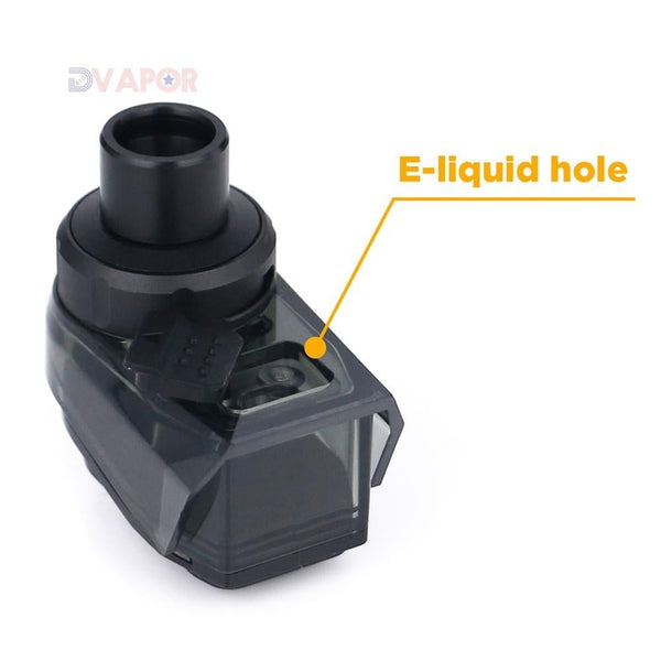 GeekVape Aegis Hero replacement pod for vape device, showing the sleek, black refillable pod with transparent section for e-liquid level.