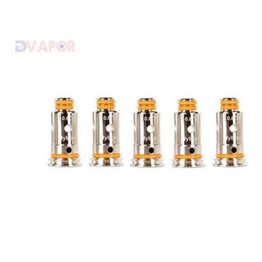 Set of five GeekVape G Series Coils for vape devices, compatible with GeekVape tanks and designed for optimal flavor and vapor production.