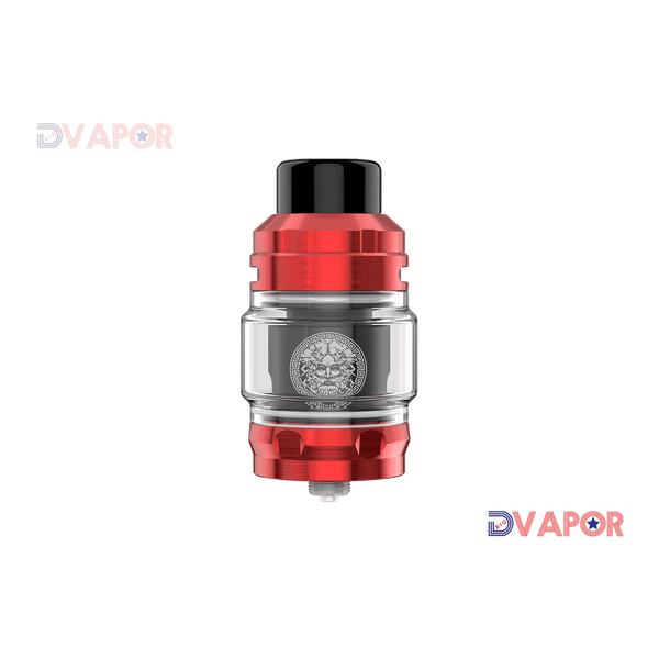 GeekVape Zeus Z Series Sub-Ohm Tank showing its glass chamber and top airflow design for vaping.