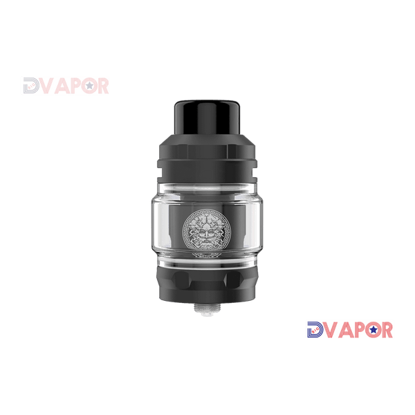 GeekVape Zeus Z Series Sub-Ohm Tank for vaping, featuring a clear glass chamber and adjustable airflow.