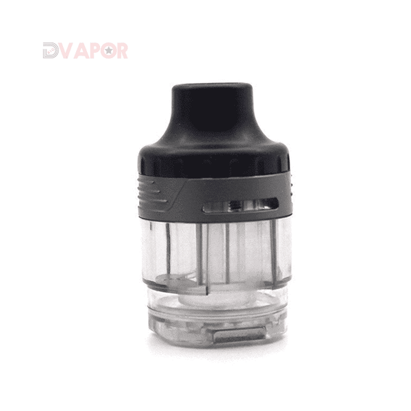 Horizon Tech Durandal replacement pod tank with 4ml capacity, clear design showing e-liquid chamber and mouthpiece.