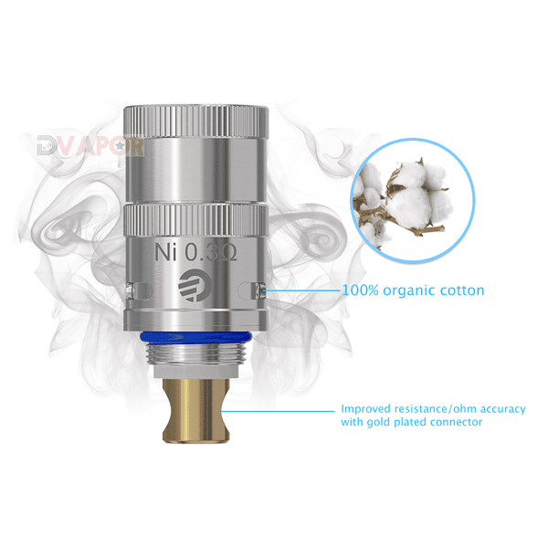 Joyetech Delta II LVC Ni/Ti Nickel and Titanium VT coil heads for vaping, 5-pack, compatible with Joyetech vape devices