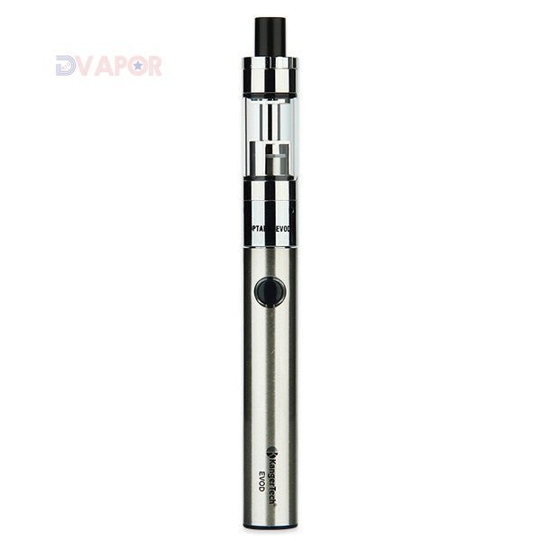 Kanger Top Evod Starter Kit hardware with sleek vape pen, clear tank, and battery, ideal for beginners in vaping.