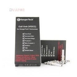 Kanger Vertical Organic Cotton Coils for Aerotank and Protank 3, vape part with organic cotton wick for improved flavor.