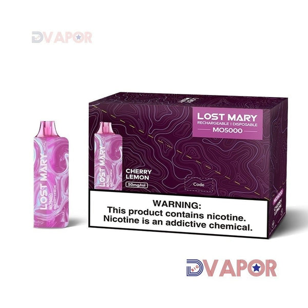 Lost Mary MO5000 disposable vape pen, compact vape device with sleek design and mouthpiece for easy vaping.