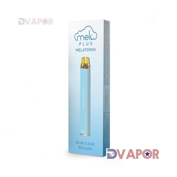 Melo Plus Melatonin Infused Zero Nicotine Vape disposable with 800 puffs, featuring melatonin for relaxation, by Melo Labs.