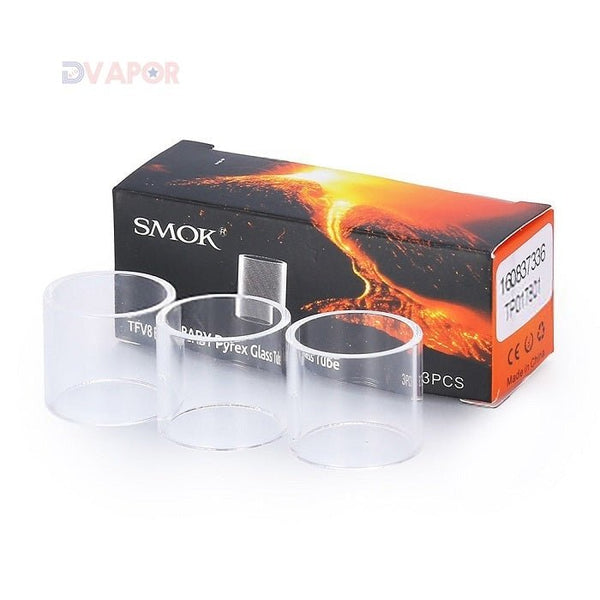 SMOK Big Baby Beast replacement glass for vape tank, transparent 25.0*17.6mm, durable and clear vaping accessory.