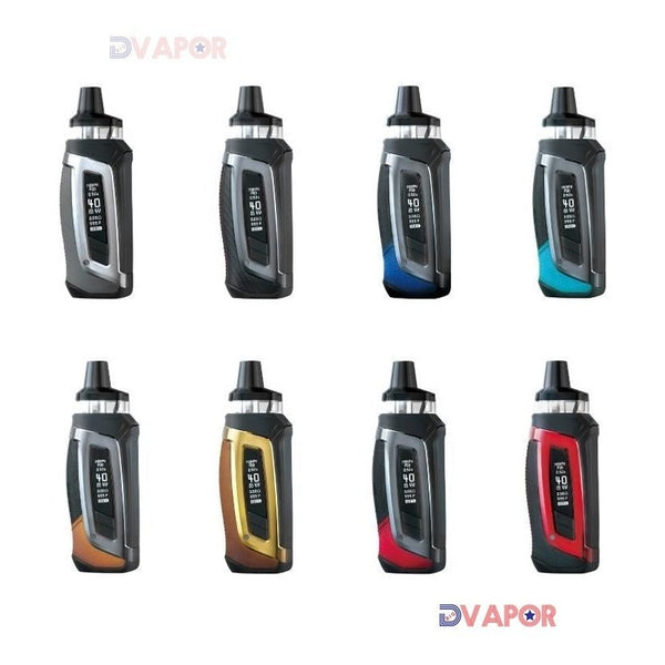 SMOK Morph Pod-40 vaporizer kit with mod, featuring sleek hardware design and adjustable settings for vaping.