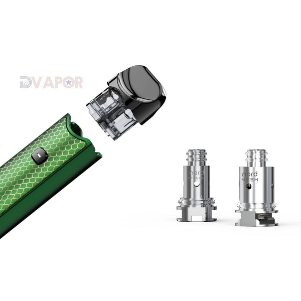 Set of five SMOK NORD replacement coils for vape devices, featuring durable design and easy installation.