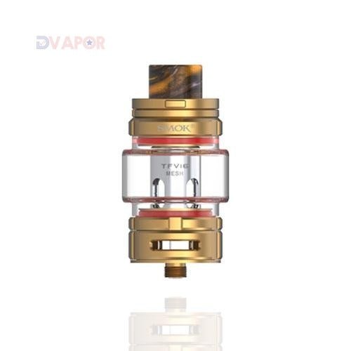 SMOK TFV16 vape tank full kit with extra coils and glass, showcasing the sleek design and included accessories.