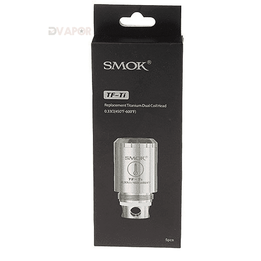 Smok TFV4 TF-Ti 0.33 Ohm Titanium Dual Coil Heads 5 Pack