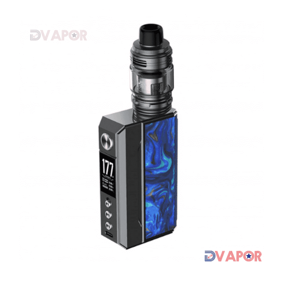VooPoo Drag 4 Kit with UFORCE-L Tank, including mod and tank, showcasing sleek design and detailed components in the complete hardware set.