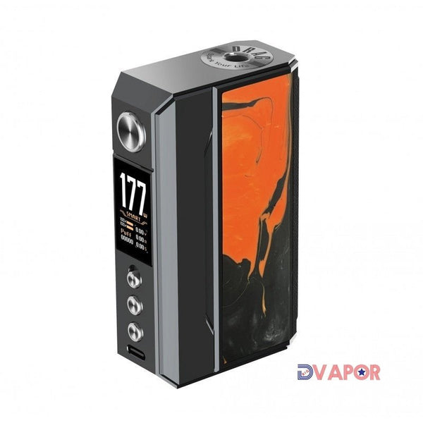 VooPoo Drag 4 mod-only hardware in black with sleek design and textured grip, showcasing the device's front view.